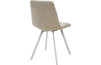 Стул Chilli Square, мягкий, UF860-01B бежевый, ткань, белый каркас