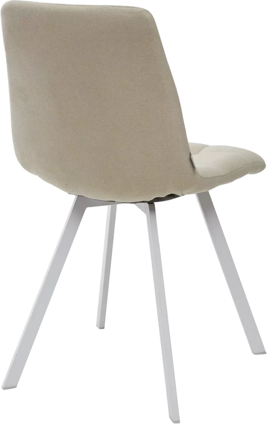 Стул Chilli Square, мягкий, UF860-01B бежевый, ткань, белый каркас