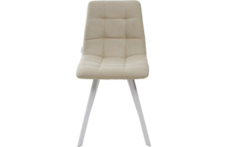 Стул Chilli Square, мягкий, UF860-01B бежевый, ткань, белый каркас