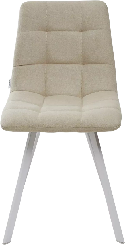 Стул Chilli Square, мягкий, UF860-01B бежевый, ткань, белый каркас