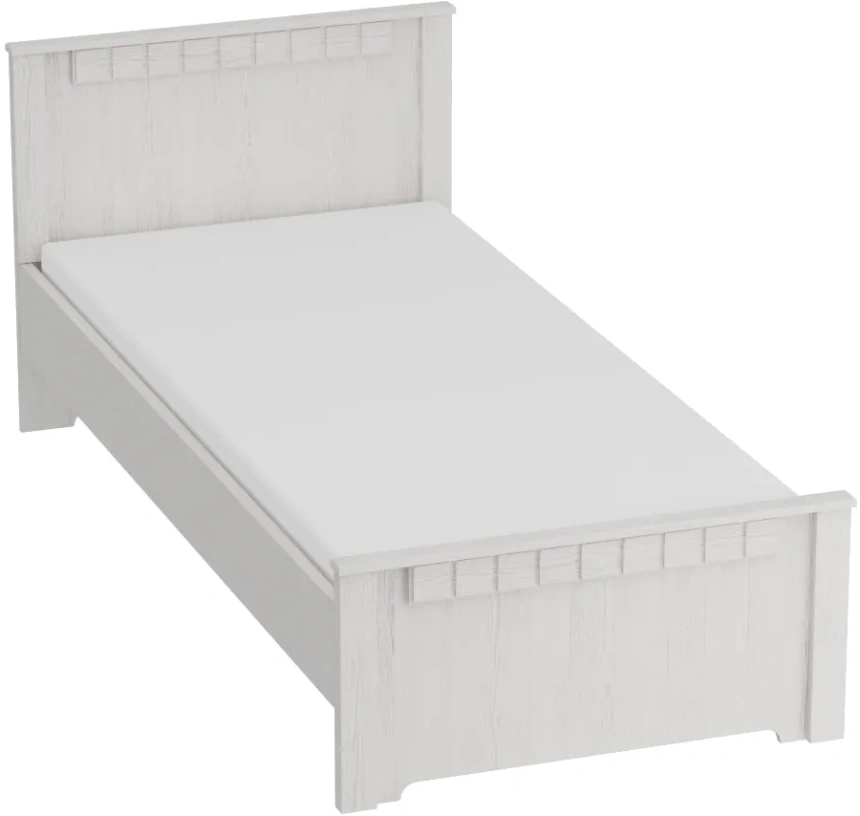 Кровать односпальная Прованс, 90*200, бодега белая / патина премиум