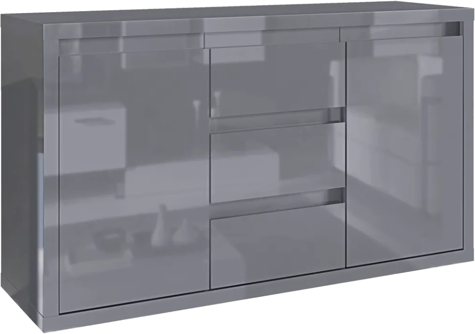 Комод Норден, 40x133, Серый глянец