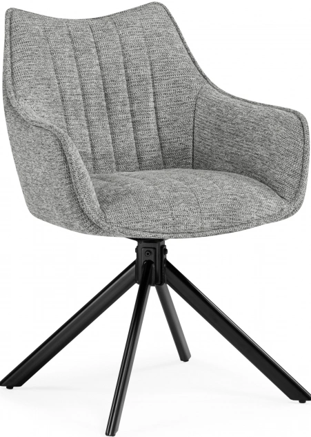 Стул Denever, поворотный, серый / чёрный