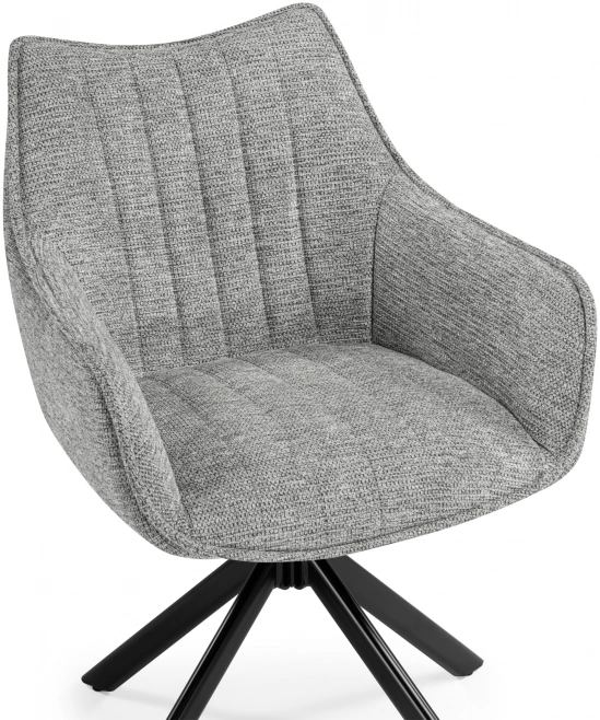 Стул Denever, поворотный, серый / чёрный
