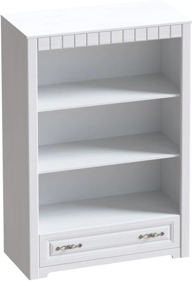 Стеллаж Прованс, открытый, бодега белая / патина премиум