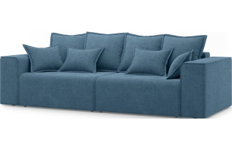 Диван прямой двухместный Венте, модель 035, Danco 796 (синий)