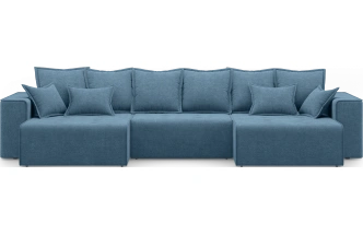 Диван П-образный трехместный Венте, модель 035, Danco 796 (синий)