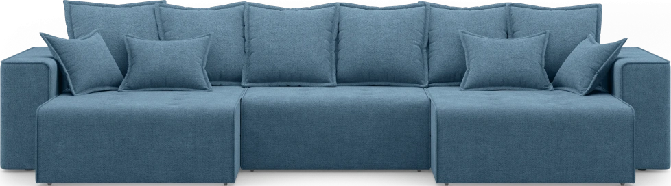 Диван П-образный трехместный Венте, модель 035, Danco 796 (синий)