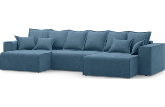 Диван П-образный трехместный Венте, модель 035, Danco 796 (синий)