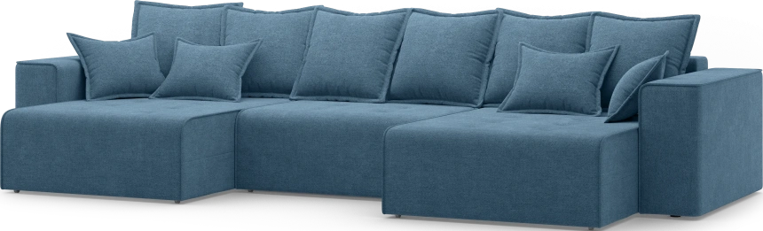 Диван П-образный трехместный Венте, модель 035, Danco 796 (синий)