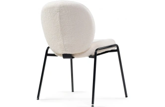 Стул на металлокаркасе Kalipso 1, букле белый / черный