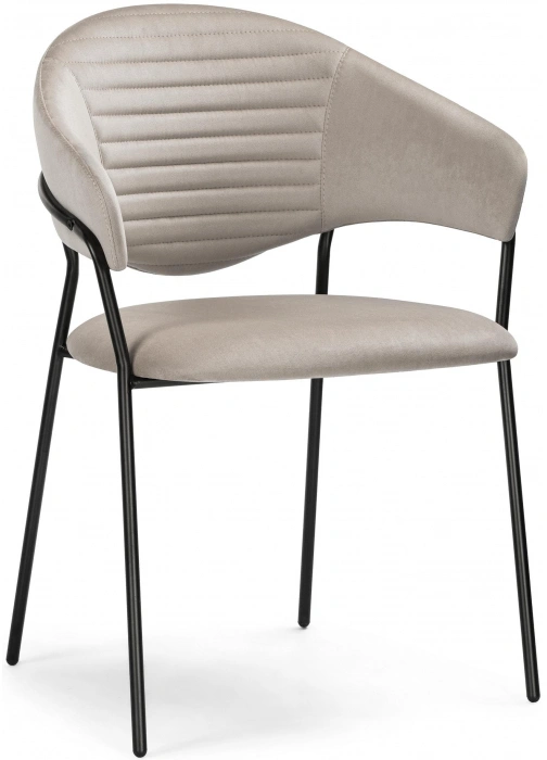 Стул Рансол, мягкий, дымчатый / черный глянец