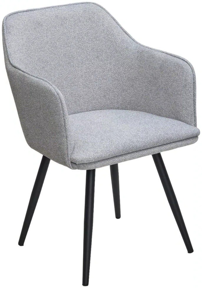 Стул Fort, поворотный, мягкий, NS10 Серый, букле, черный каркас