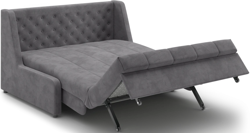 Диван прямой Ричмонд 140, модель 069, без подлокотников, Серый (Ultra Grey)