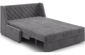 Диван прямой Ричмонд 140, модель 069, без подлокотников, Серый (Ultra Grey)