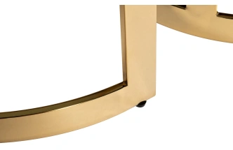 Комплект журнальных столов 47ED-ET081S-GOLD , 60x60x60, стекло, черный мрамор / золото 