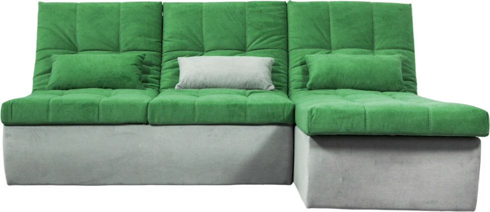 Диван прямой София 2, 228 на 170, ткань Catania mint, Catania smoke