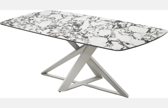 Кухонный стол Vicenza 220, Bulgari White, керамика, белый