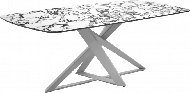 Кухонный стол Vicenza 220, Bulgari White, керамика, белый