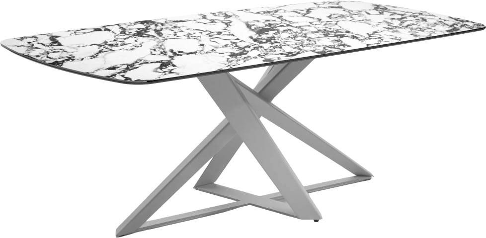 Кухонный стол Vicenza 220, Bulgari White, керамика, белый