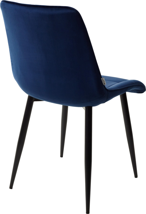 Стул Chic, мягкий, Bluvel-86 navy blue, черный каркас