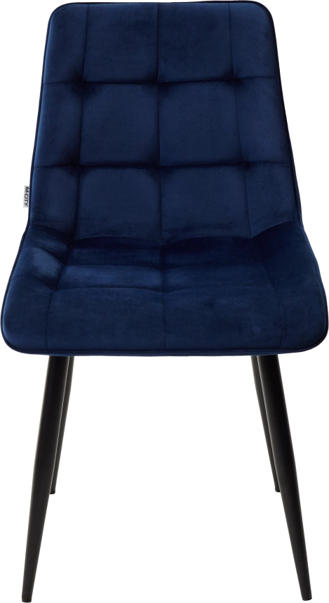 Стул Chic, мягкий, Bluvel-86 navy blue, черный каркас