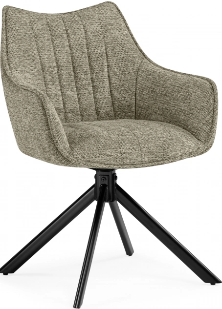 Стул Denever, поворотный, светло-серый / чёрный
