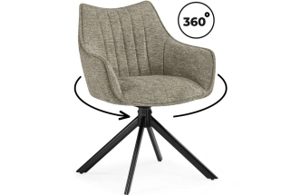 Стул Denever, поворотный, светло-серый / чёрный