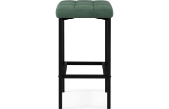 Барный табурет Лофт, микровелюр катания изумруд / черный матовый