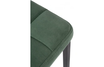 Барный табурет Лофт, микровелюр катания изумруд / черный матовый