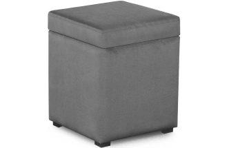 Банкетка-пуф № 20, с ящиком для хранения, альба темно-серый