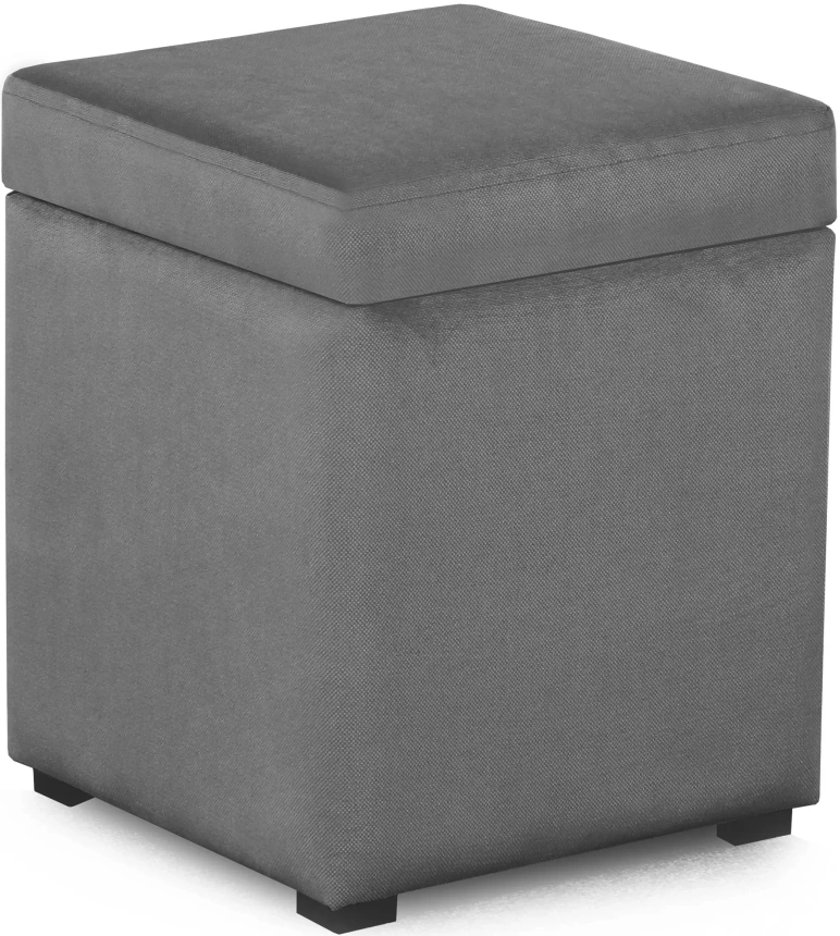 Банкетка-пуф № 20, с ящиком для хранения, альба темно-серый