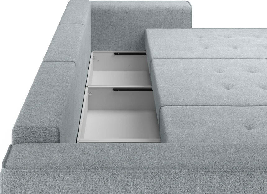 Диван П-образный трехместный Венте, модель 035, Danco 995 (серый)