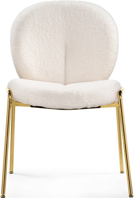 Стул на металлокаркасе Kalipso 1, букле белый / золотой
