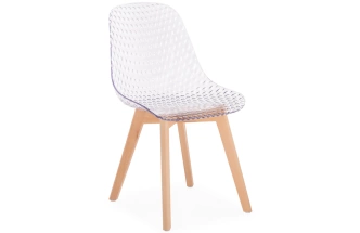 Стул Vart, пластиковый, clear / wood