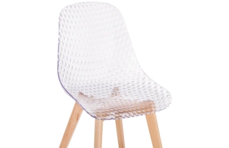 Стул Vart, пластиковый, clear / wood