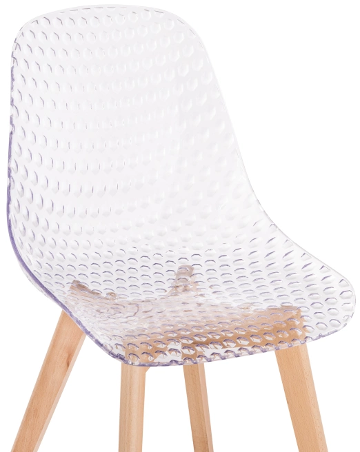 Стул Vart, пластиковый, clear / wood
