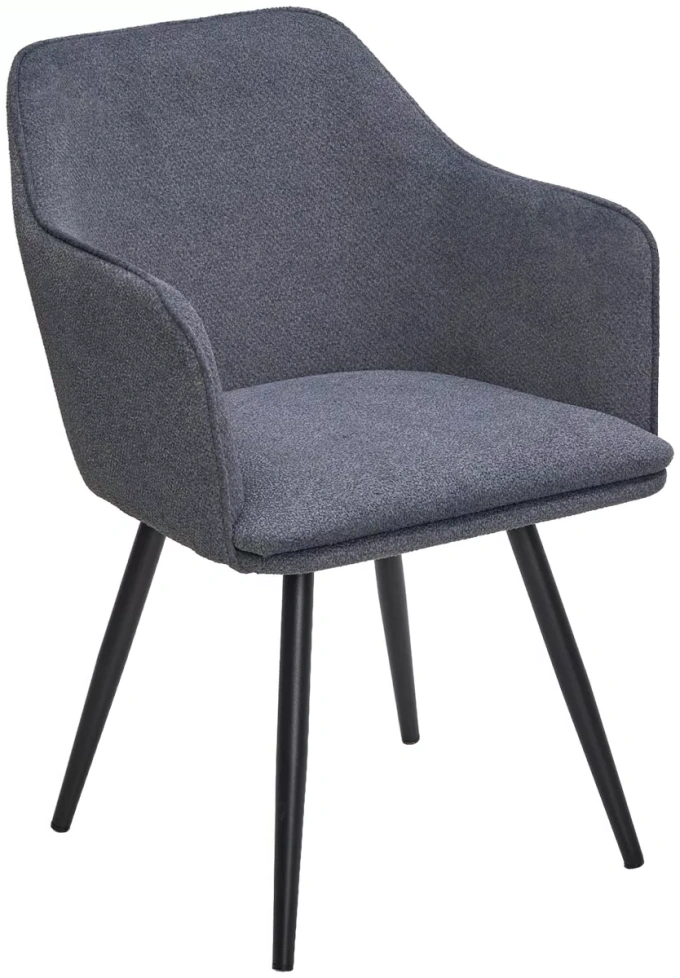 Стул Fort, поворотный, мягкий, NS13 Графит, букле, черный каркас