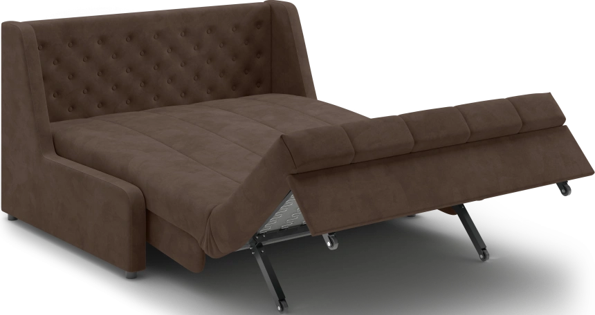 Диван прямой Ричмонд 140, модель 069, без подлокотников, Шоколадный (Ultra Chocolate)