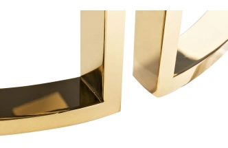 Журнальный стол 47ED-GDCT002, 100x100x45, закаленное стекло темное, прозрачный / золото 