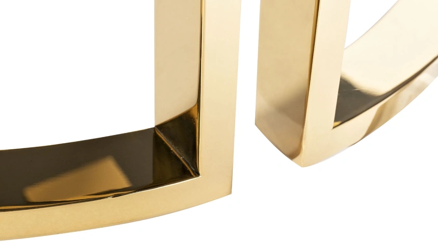 Журнальный стол 47ED-GDCT002, 100x100x45, закаленное стекло темное, прозрачный / золото 