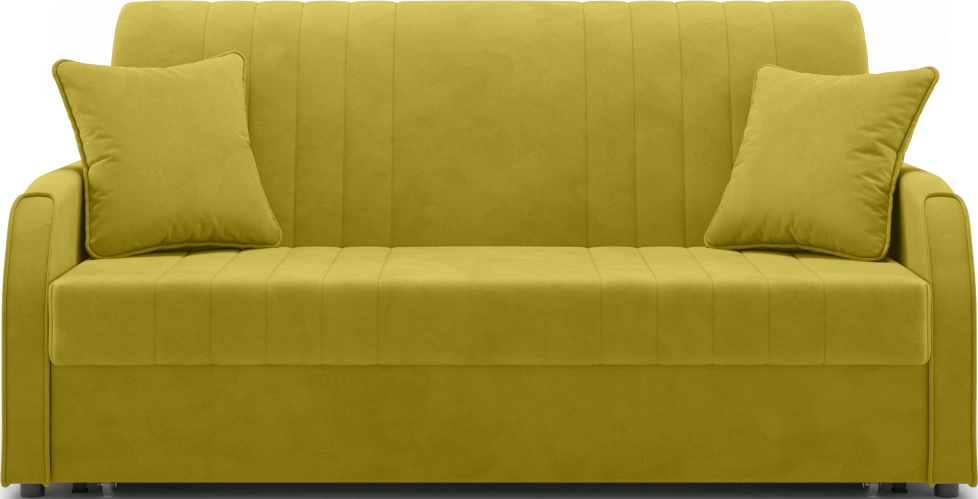 Диван прямой Сантос 160, модель 053, Velutto 28 (горчичный)