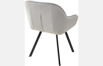 Стул Gale, поворотный, мягкий, Bluvel-03 light grey, велюр, черный каркас