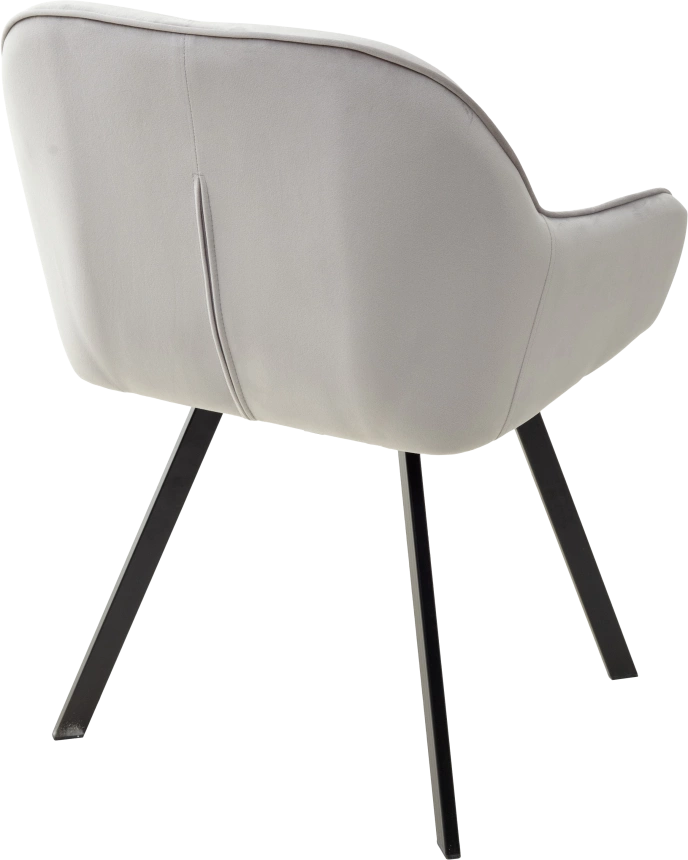Стул Gale, поворотный, мягкий, Bluvel-03 light grey, велюр, черный каркас