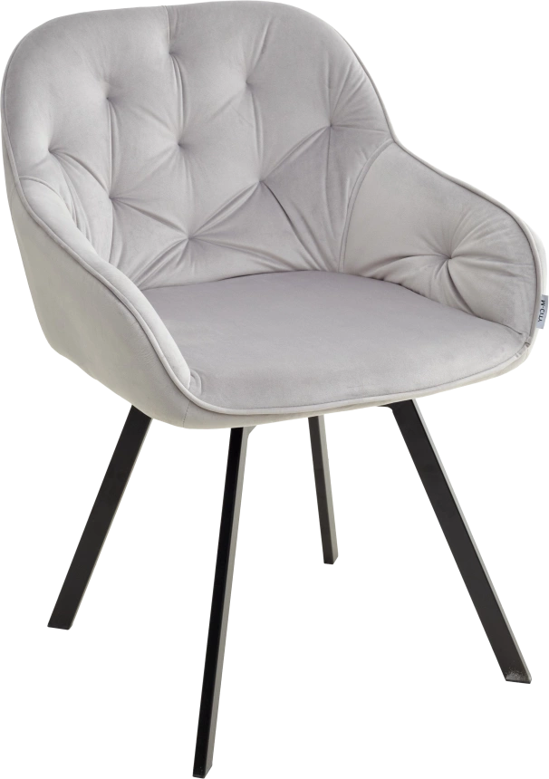Стул Gale, поворотный, мягкий, Bluvel-03 light grey, велюр, черный каркас