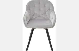 Стул Gale, поворотный, мягкий, Bluvel-03 light grey, велюр, черный каркас