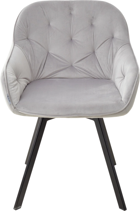 Стул Gale, поворотный, мягкий, Bluvel-03 light grey, велюр, черный каркас