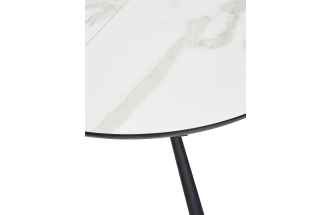 Кухонный стол раздвижной Voland, Bianco Tl-45 испанская керамика, Black "белый мрамор"