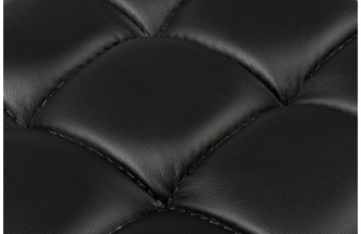 Барный табурет Лофт, экокожа черный / черный матовый