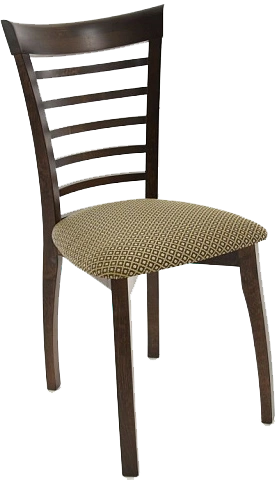 Стул Бурбон, деревянный с мягким сиденьем, Ажур 22-2 жаккард, каркас орех темный